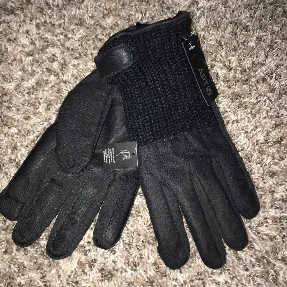 Apt.9 Men’s Black Wool Gloves